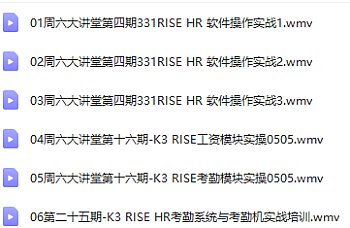 金蝶 K3 RISE HR(适用KIS旗舰版人事管理教程视频)考勤系统与考勤机实战培训、工资模块培训教程视频下载
